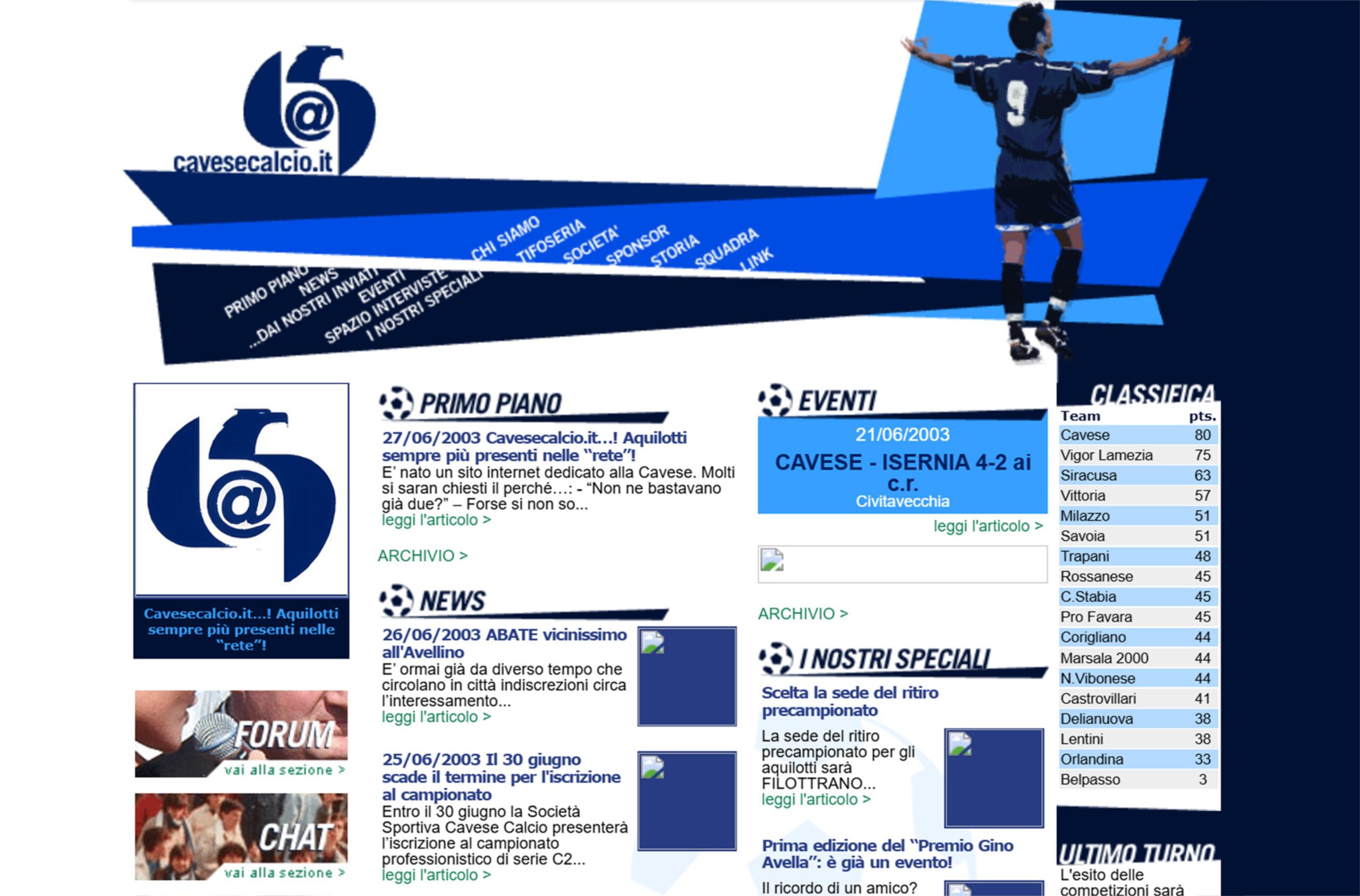 Cavesecalcio.it, quando la passione per la Cavese correva più veloce della rete